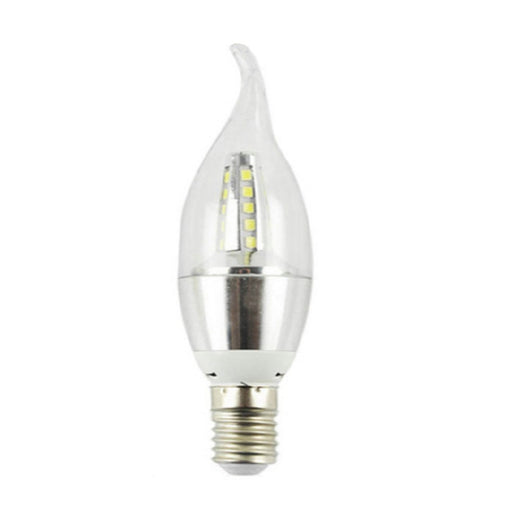 Silver Base Candle E27 SES LED Bulb in Pure White