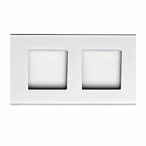 Double Glass White Frame