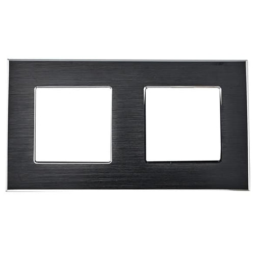 Double black aluminium frame