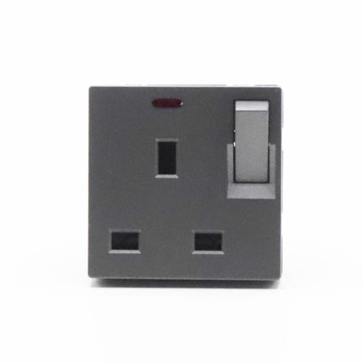 UK Socket with button and neon light Module