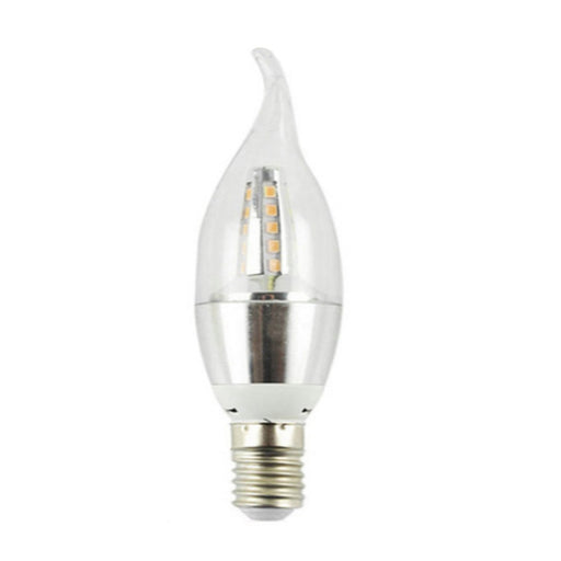 Silver Base Candle E27 SES LED Bulb in Warm White