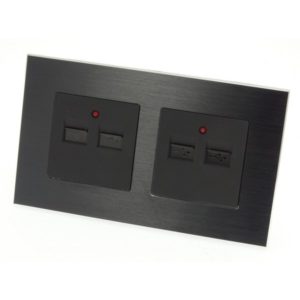 Brushed Aluminium Sockets