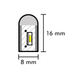 I LumoS 8x16mm RED Flexible IP65 Dimmable Double Sided LED Neon Strip Light 12V DC 9W/m - Planet Neon