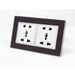 Goat Skin Leather Double Frame with White inserts of 5 pin multi plugs