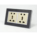 Black Mirror Frame double gold insert with 5 pin multi plugs socket