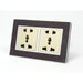 Goat Skin Leather Double Frame with Gold inserts of 5 pin multi plugs