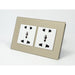 Gold Glass Double Frame with white insert of 5 pin sockets