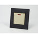 Single Black Glass Frame and gold 20A switch with neon