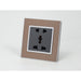 Gold Satin Metal single Frame with dark grey insert of 5 pin socket