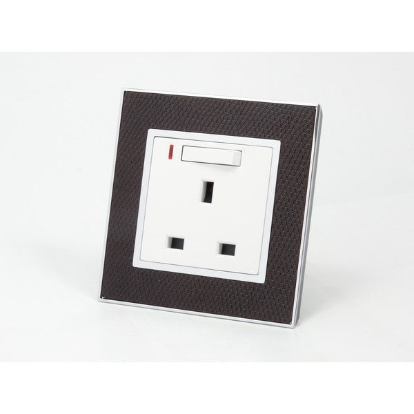 goat skin leather single Frame with white Interest of switched neon UK Socket