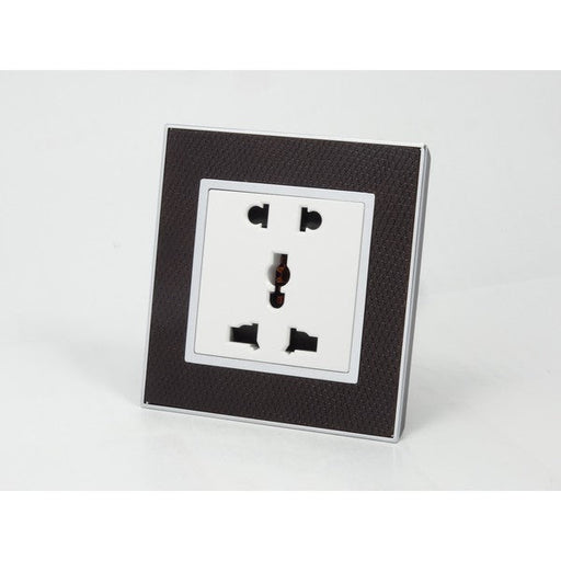 Goat Skin Leather Single Frame with White insert of 5 pin multi plug