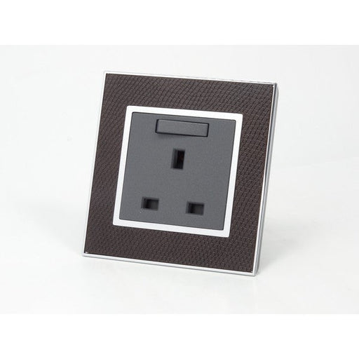 goat skin leather single Frame with dark grey Interest of switched UK Socket