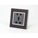 Goat Skin Leather Single Frame with Dark Grey insert of 5 pin multi plug