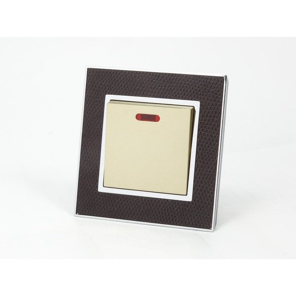 goat skin leather single Frame with gold Interest of switch neon