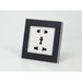 Black Mirror Frame single white insert with 5 pin multi plug socket