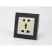 Black Mirror Frame single gold insert with 5 pin multi plug socket