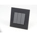 Black Glass Single Frame with three grey rocket light switches