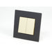 Black Glass Single Frame with two gold rocket light switches