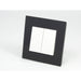 Black Glass Single Frame with two white rocket light switches