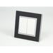 Black Mirror Frame single with white two rocker switch