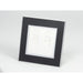 single black glass mirror frame with white two telephone ports socket