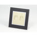 Black Mirror Frame single gold insert with telephone and internet socket