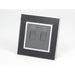 black glass mirror frame with two internet port grey socket