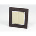 goat skin leather single Frame with gold Interest of 2 rocker light switch