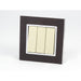 goat skin leather single Frame with gold Interest of 3 rocker light switch