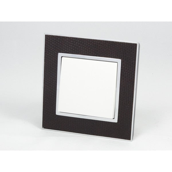 goat skin leather single Frame with white Interest of 1 rocker light switch