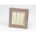 Gold Satin Metal Single Frame with gold insert of 3 gang light switch