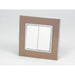 Gold Satin Metal Single Frame with white insert of 2 gang light switch