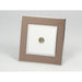 Gold Satin Metal Single Frame with white insert of telephone socket