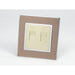 Gold Satin Metal Single Frame with gold insert of telephone and internet socket