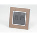 Gold Satin Metal Single Frame with dark grey insert of telephone and internet socket