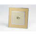 Gold Mirror Glass Single Frame with gold insert of tv socket