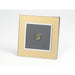 Gold Mirror Glass Single Frame with dark grey insert of tv socket