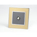 Gold Mirror Glass Single Frame with dark grey insert of satellite socket