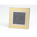 Gold Mirror Glass Single Frame with dark grey insert of double telephone socket