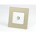 Gold Glass Single Frame with white insert of satellite socket