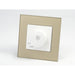 Gold Glass Single Frame withwhite insert of rotary dimmer light switch