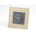 Gold Glass Single Frame with dark grey insert of rotary dimmer light switch