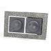 pearl leather double frame with grey insert of double rotary dimmer light switch