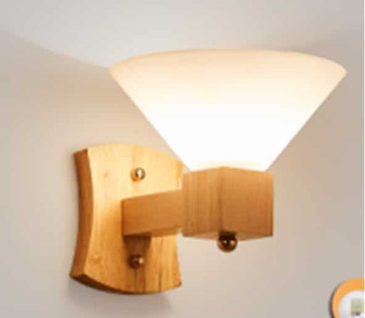 wooden wall light