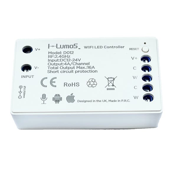 I LumoS PRO Wi-Fi 16A Smart 12V/24V Dual Colour LED Controller