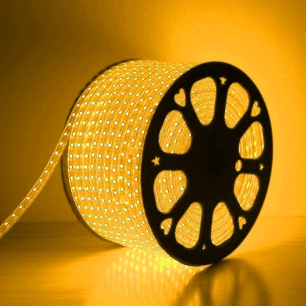 I LumoS 7 X 14mm GOLDEN YELLOW Flexible IP65 Waterproof Dimmable LED Strip Light 220 – 240V 8W/m