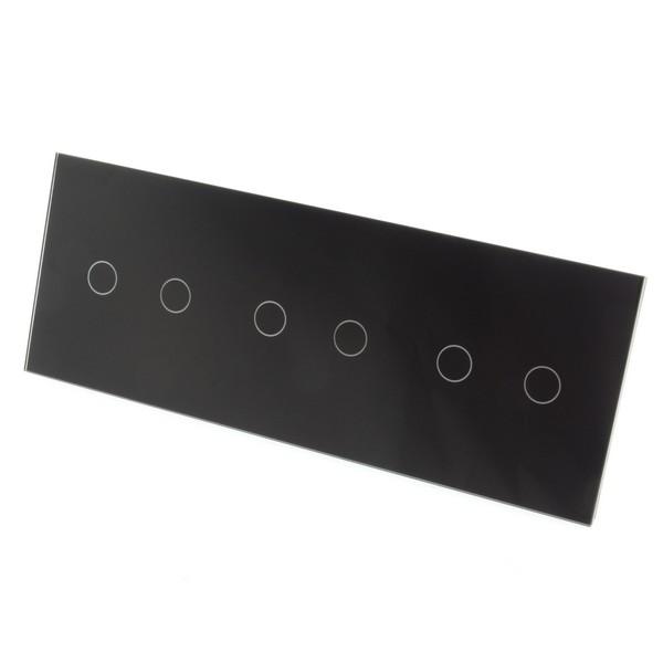 I LumoS X-PRO Black Glass Panel LED Smart Wi-Fi On/Off Touch Light Switches