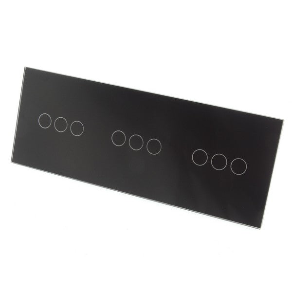 I LumoS Luxury Black Glass Panel LED On/Off Touch Light Switches