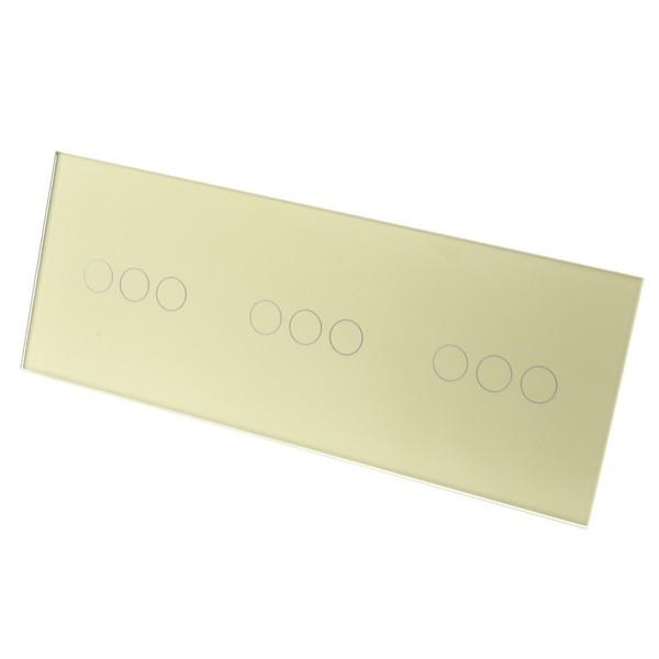 I LumoS PRO Gold Glass Panel LED Smart Wi-Fi On/Off Touch Light Switches