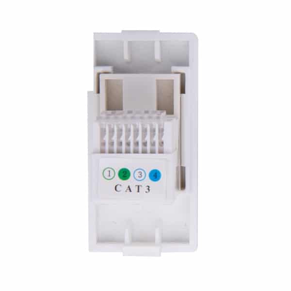 I LumoS Black RJ11 TEL Outlet Half Module